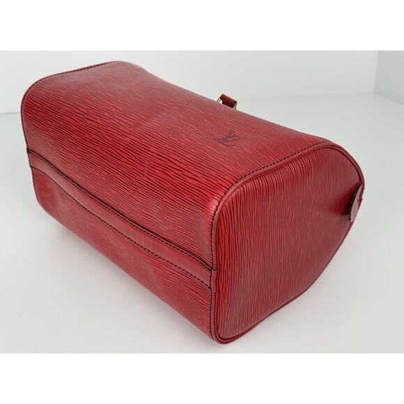 Louis Vuitton Epi Speedy 25 Handbag Castillan Red Leather - Picture 10 of 16